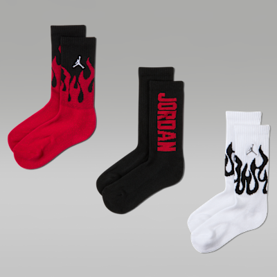 NIKE公式】ジョーダン キッズ レトロ クルー ソックス (3足